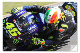 Selvklebende plakat Valentino Rossi, Yamaha Factory Racing, Italian GP 2019