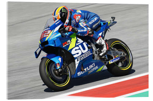 Acrylic print Alex Rins, Team Suzuki MotoGP, Austrian GP 2019