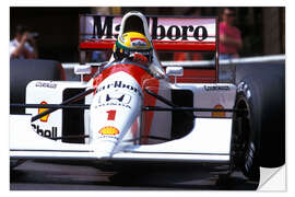 Selvklebende plakat Ayrton Senna, McLaren MP4-7A Honda, Monaco 1992 II