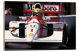 Holzbild Ayrton Senna, McLaren MP4-7A Honda, Monaco 1992 II