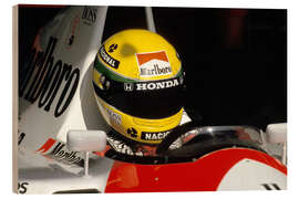 Cuadro de madera Ayrton Senna, McLaren MP4-6 Honda, GP de Portugal 1991