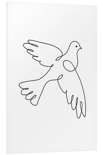 Foam board print Peace Dove