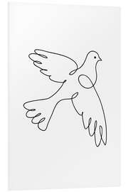 Foam board print Peace Dove