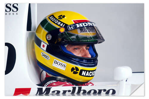 Muursticker Ayrton Senna, Japanese Grand Prix, Suzuka, Japan 1992