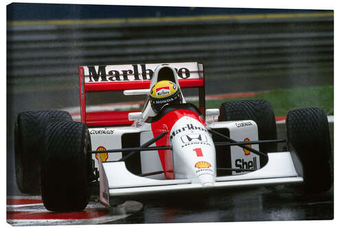 Canvas print Ayrton Senna, McLaren MP4/7A, Belgian Grand Prix 1992