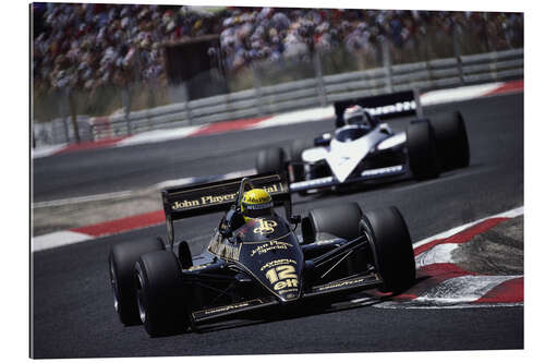 Gallery print Ayrton Senna leads Nelson Piquet, 1985