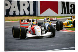 Quadro em plexi-alumínio Ayrton Senna, Alain Prost, Michael Schumacher, South Africa 1993