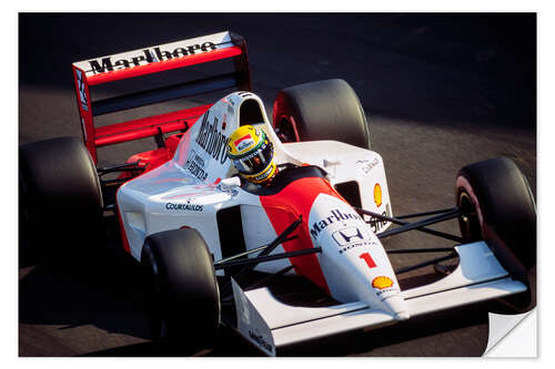 Wandsticker Ayrton Senna, McLaren MP4-7A Honda, Italien 1992