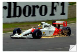 Sticker mural Ayrton Senna, McLaren MP4-6 Honda, 1991