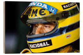 Cuadro de madera Ayrton Senna, San Marino GP, Italy 1987