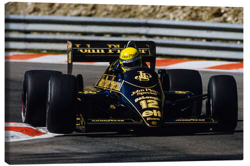 Leinwandbild Ayrton Senna, Lotus 98T Renault, Belgien 1986