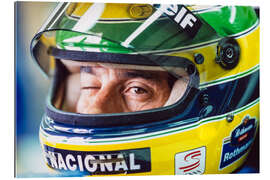 Galleritryk Ayrton Senna winks out of the helmet, San Marino 1994