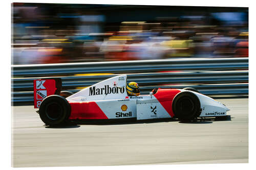 Acrylglas print Ayrton Senna, McLaren MP4-8 Ford, Monaco 1993