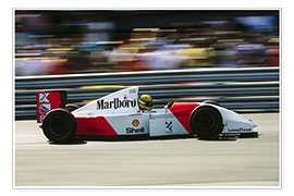 Póster  Ayrton Senna, McLaren MP4-8 Ford, Monaco 1993