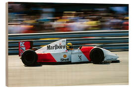 Holzbild Ayrton Senna, McLaren MP4-8 Ford, Monaco 1993