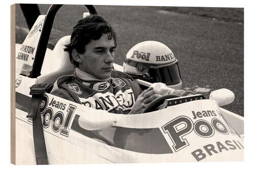 Obraz na drewnie Champion Ayrton Senna, F3, Thruxton, England 1983