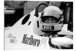 Galleritryk Ayrton Senna in the cockpit, Silverstone 1983