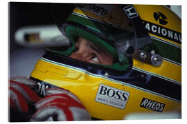 Akryylilasitaulu Ayrton Senna, helmet portrait 1991