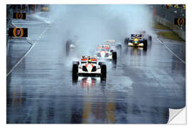 Wall sticker Ayrton Senna leads Gerhard Berger, Adelaide 1991