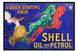 Gerahmter Kunstdruck Shell-Öl und Benzin