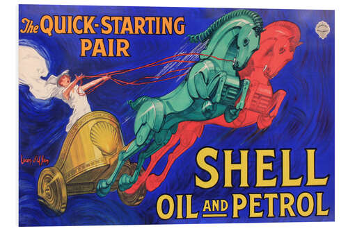 Tableau en PVC The Quick-starting pair Shell oil and Shell petrol