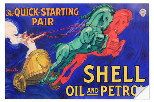 Muursticker Shell oil and Petrol