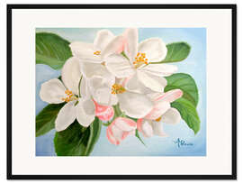 Gerahmter Kunstdruck Apfelblüte