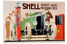 Akrylbillede  Shell, spirit and motor oils - René Vincent