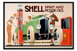 Gerahmter Kunstdruck Shell, Spiritus- und Motoröle