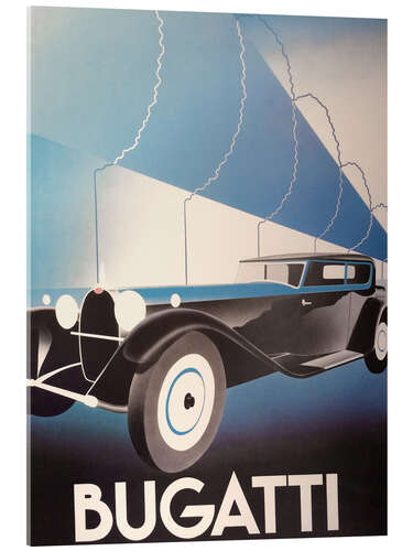 Tableau en verre acrylique Bugatti