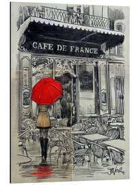 Magnettafel Café in Frankreich