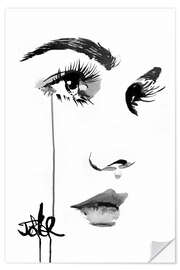 Wall sticker With tears in the eyes