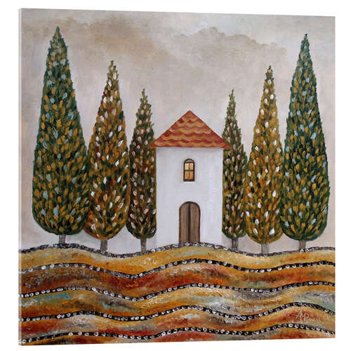 Tableau en verre acrylique Maison hors du temps