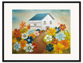 Gerahmter Kunstdruck Umzäunt von Freude