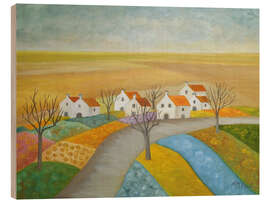 Holzbild Auf der Sonnenseite der Straße - Ángeles M. Pomata