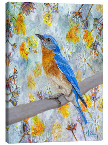 Canvas print Eastern Bluebird in spring