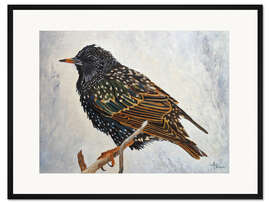 Gerahmter Kunstdruck Star im Winter