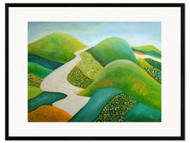 Gerahmter Kunstdruck Beruhigende Landschaft