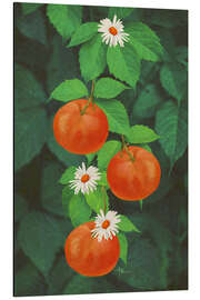 Magnettafel Ein Zweig Mandarinen