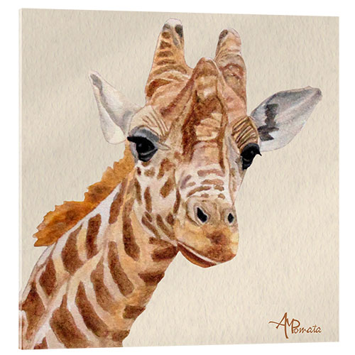 Acrylic print Giraffe portrait