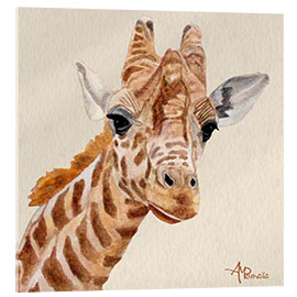 Acrylic print  Giraffe portrait - Ángeles M. Pomata