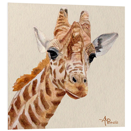 Foam board print Giraffe portrait