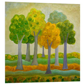 Hartschaumbild Grün auf Grün