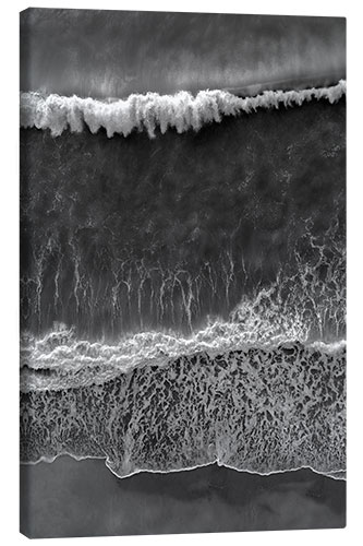 Tableau sur toile Vagues en noir et blanc