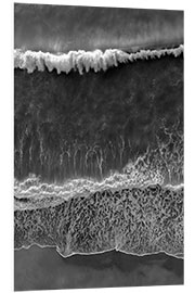 Foam board print Waves in black and white