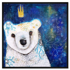 Gerahmter Kunstdruck Eisbär-Prinz