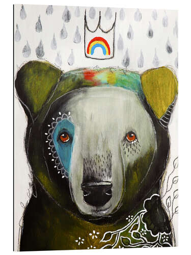 Quadro em plexi-alumínio Urso do arco-íris