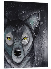 Foam board print Lonely wolf