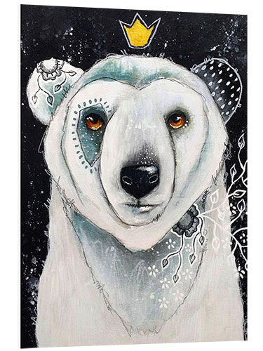 Foam board print Polar Bear King