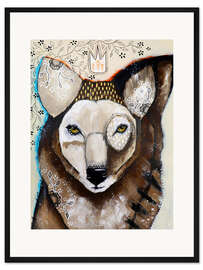 Gerahmter Kunstdruck Wolfsgeflüster